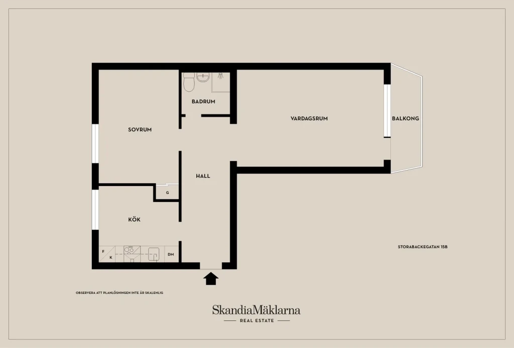 Planritning, Storabackegatan 15B