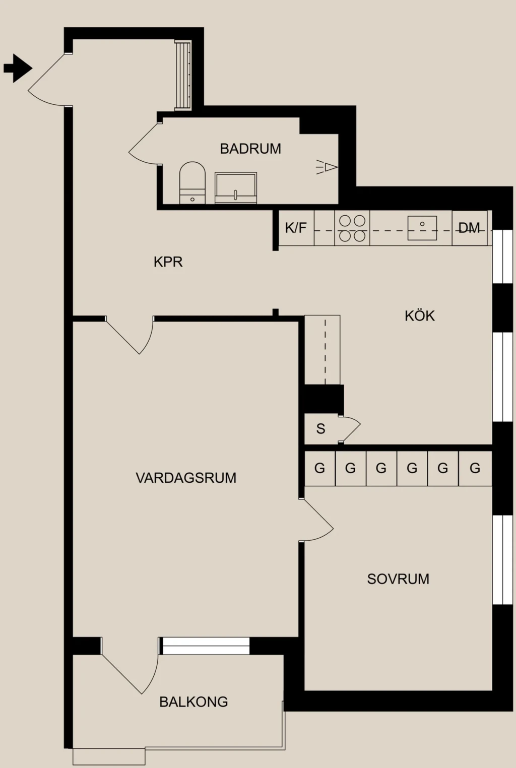 Planritning, Enebymovägen 11