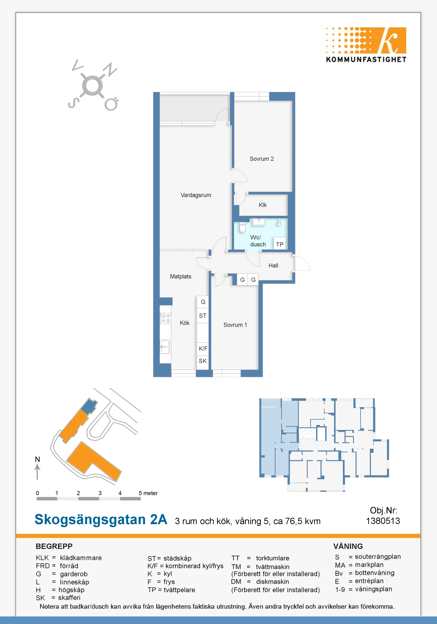 Planritning, Skogsängsgatan 2 A