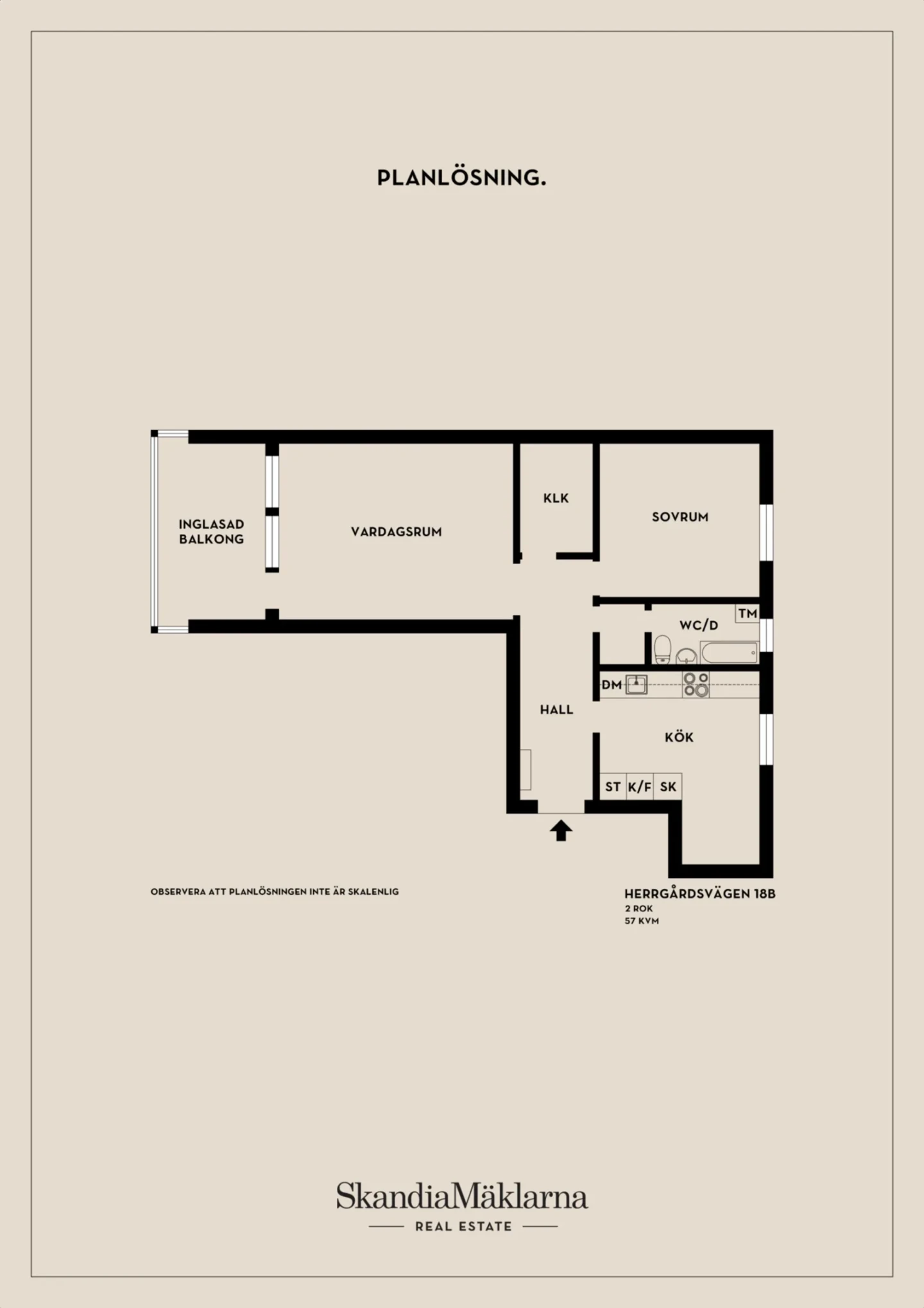 Planritning, Herrgårdsvägen 18B