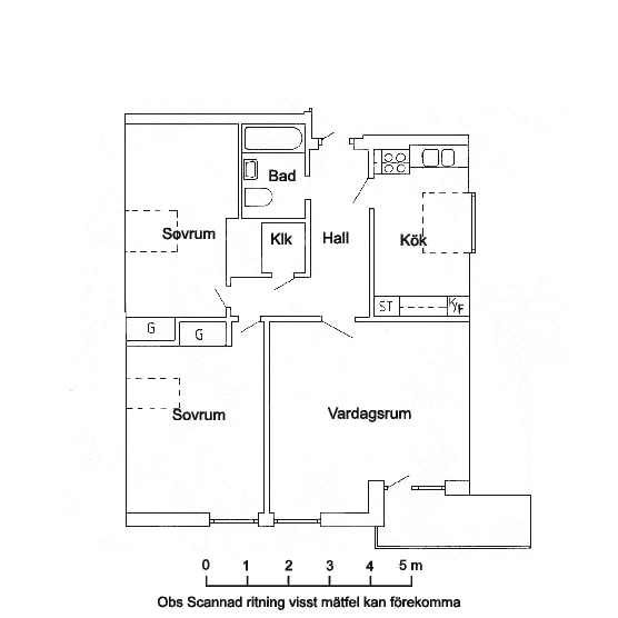 Planritning, Allevägen 29E