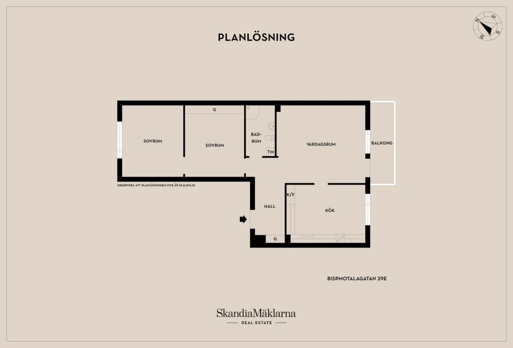 Planritning, Bispmotalagatan 29E