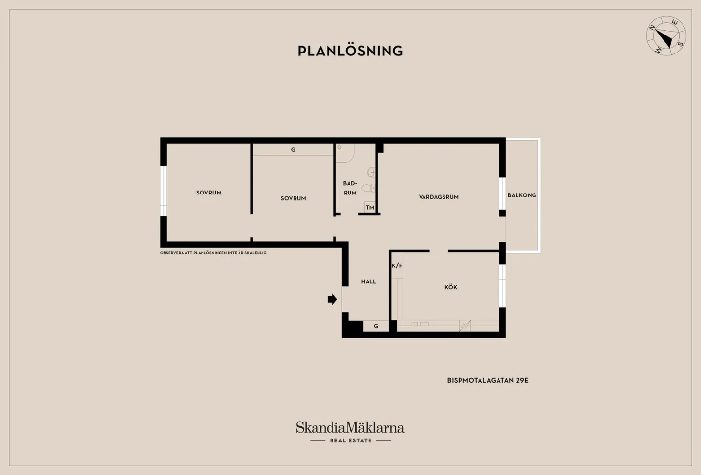 Planritning, Bispmotalagatan 29E