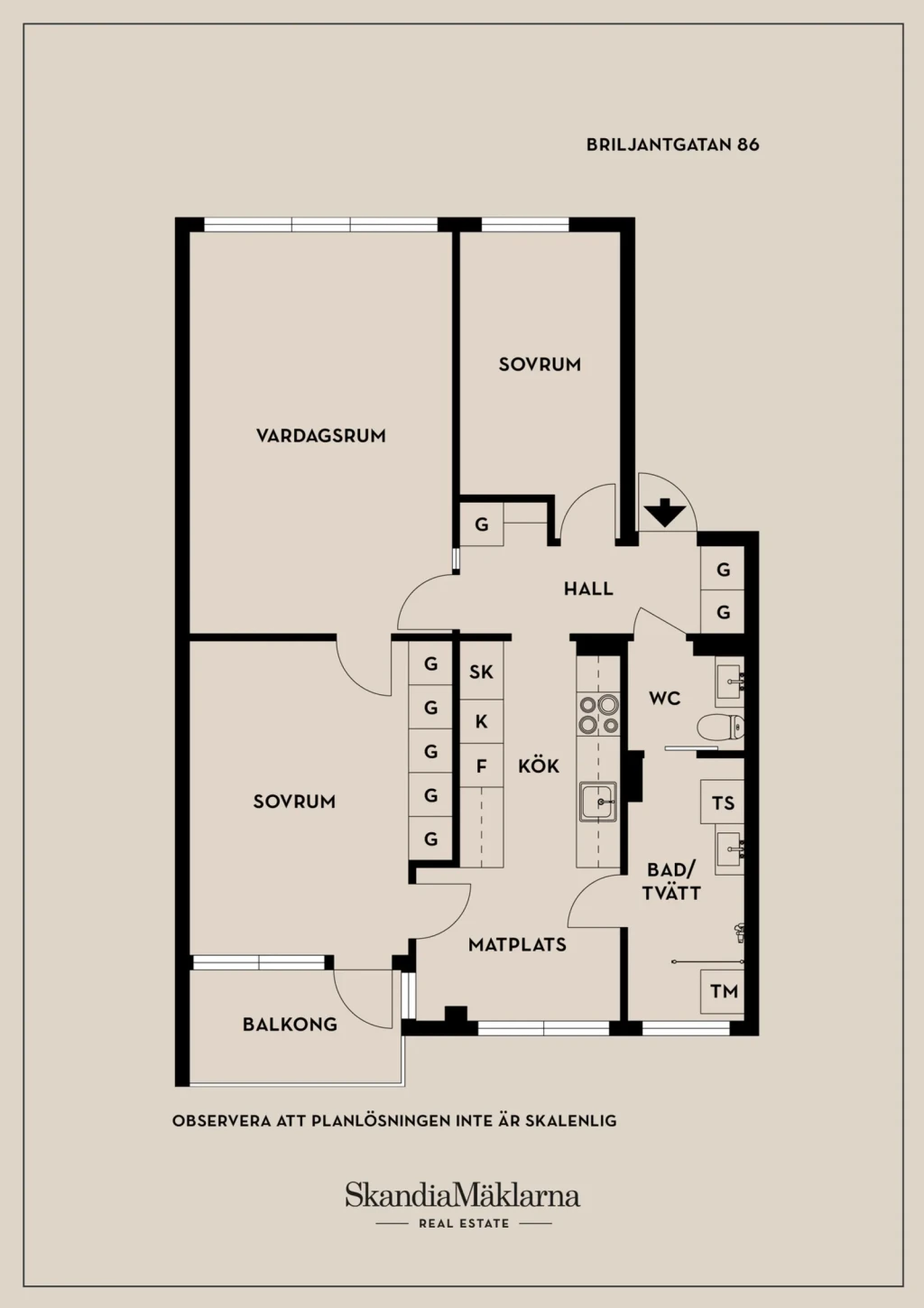 Planritning, Briljantgatan 86