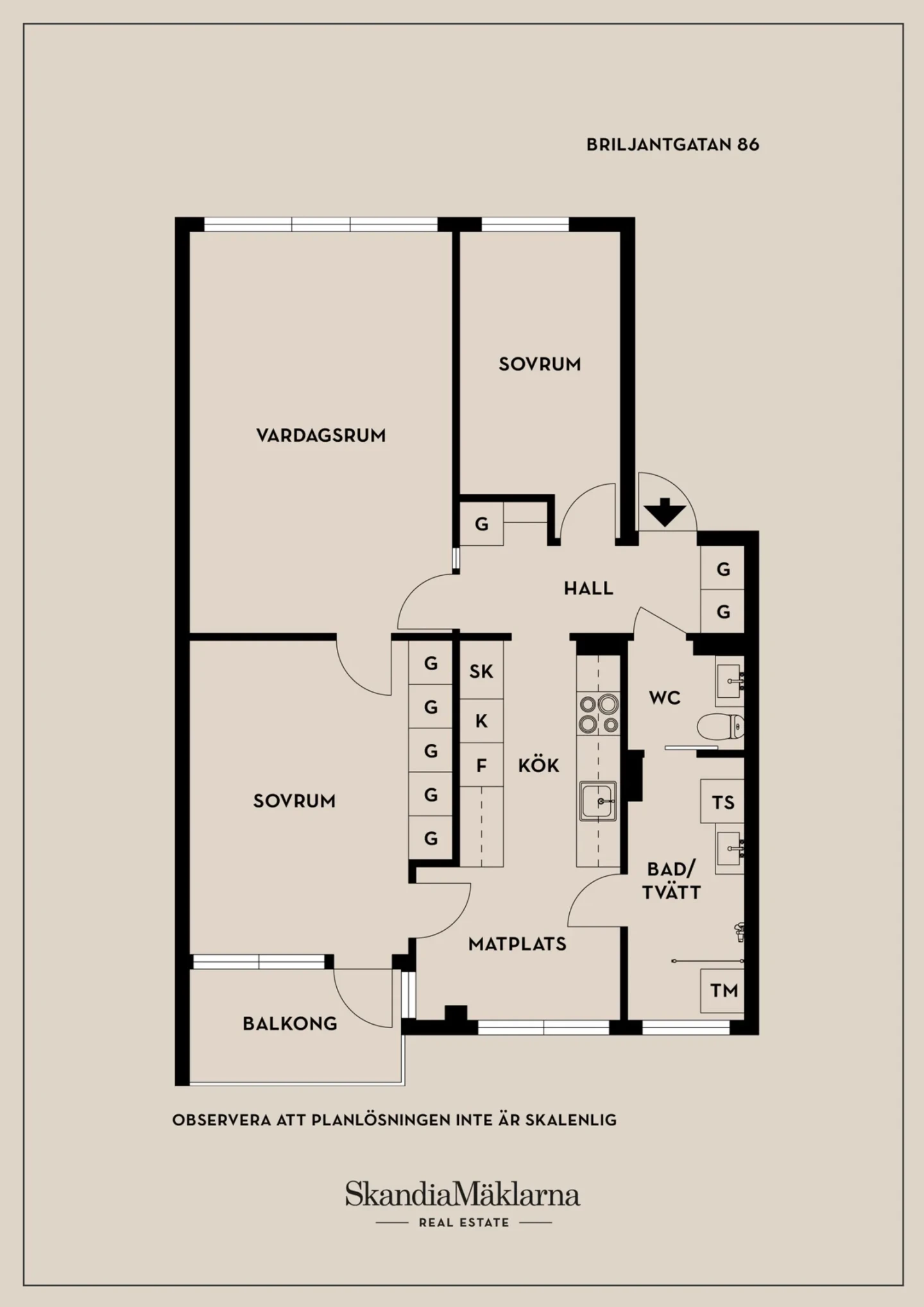 Planritning, Briljantgatan 86
