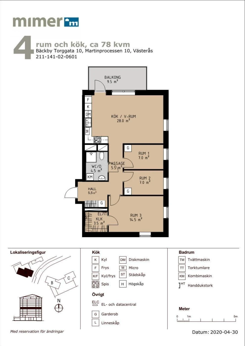 Planritning, Bäckby Torggata 10