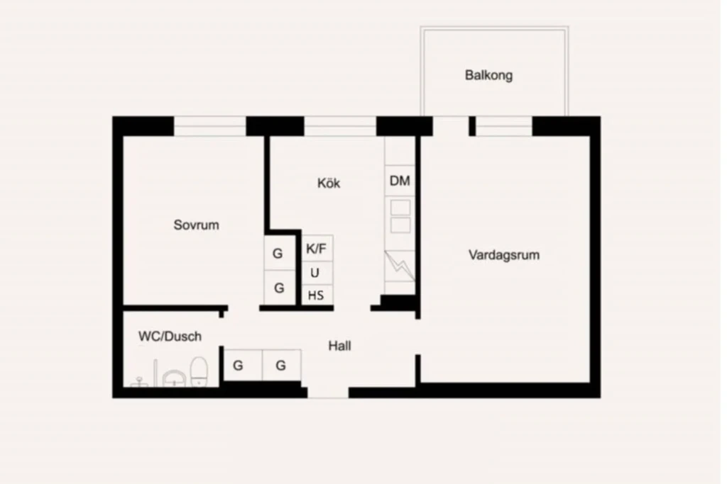 Planritning, Carlsrovägen 3B