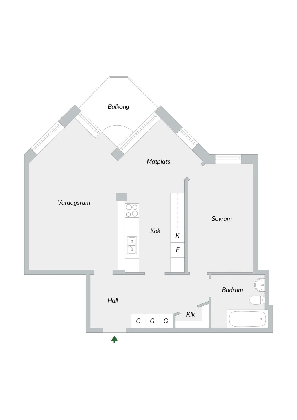 Planritning, Albyvägen 15