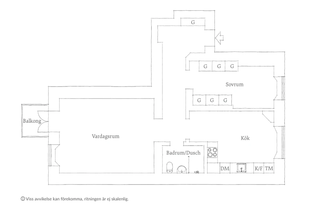 Planritning, Övre Husargatan 21B