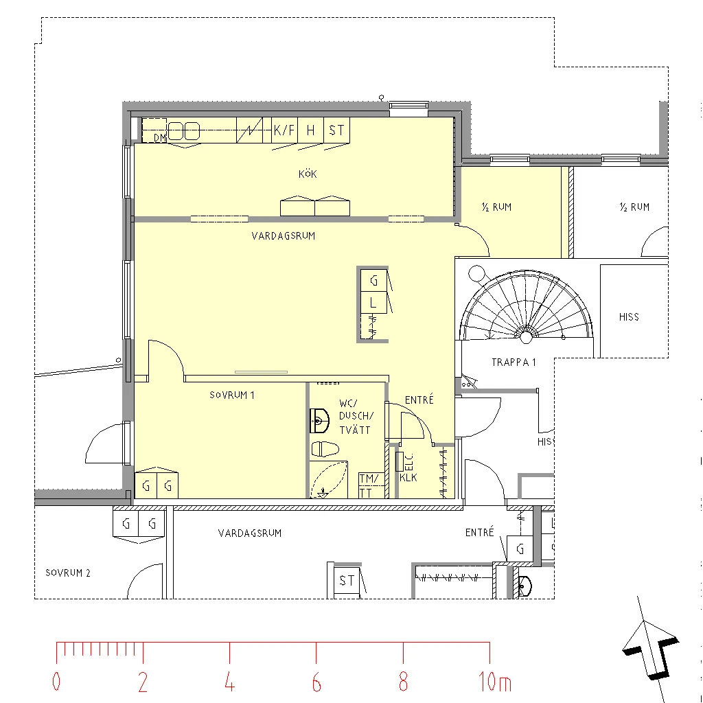 Planritning, Tunnlandsgatan 13