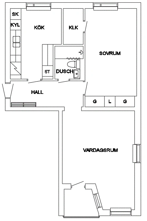 Planritning, Norralagatan 18B