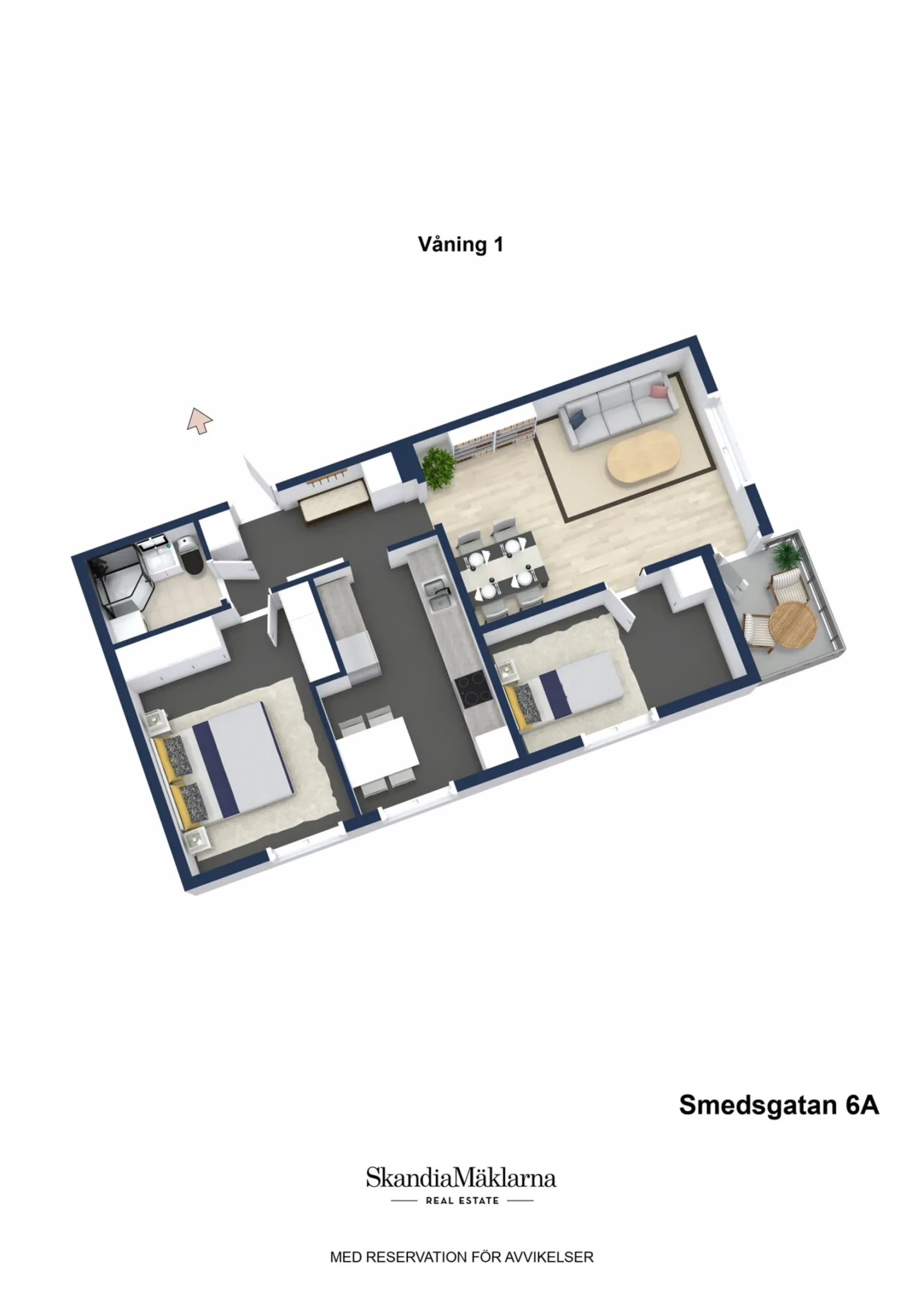 Planritning, Smedsgatan 6A