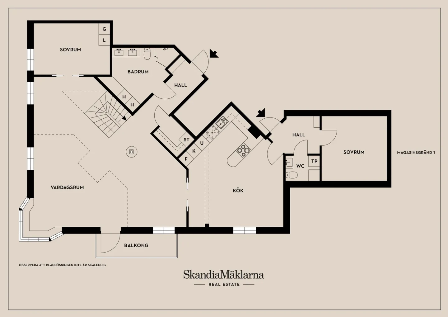 Planritning, Magasinsgränd 1