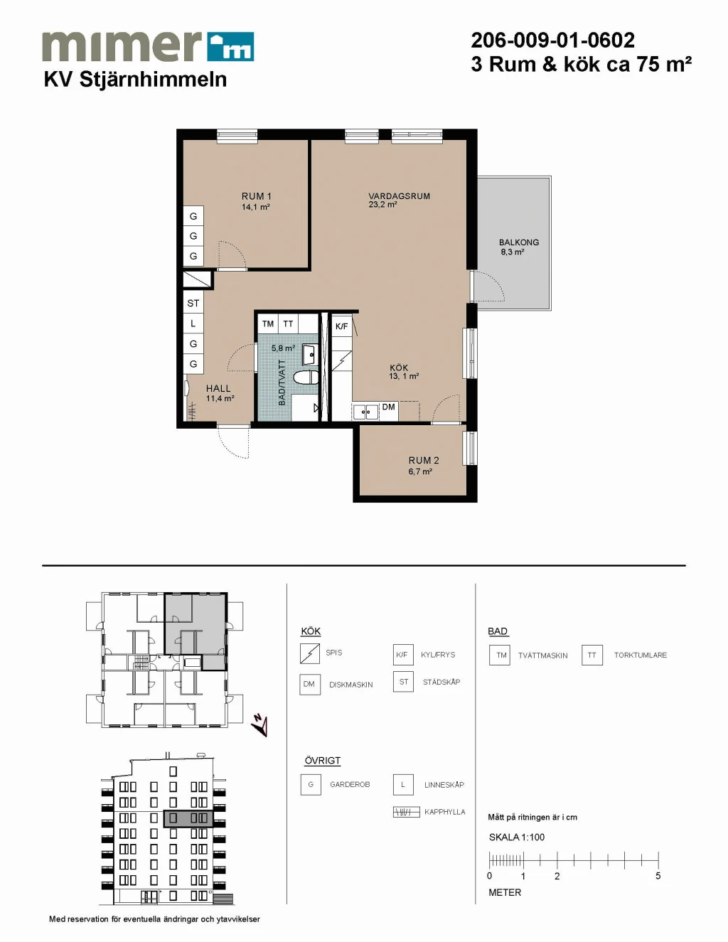 Planritning, Polstjärnegatan 25 B