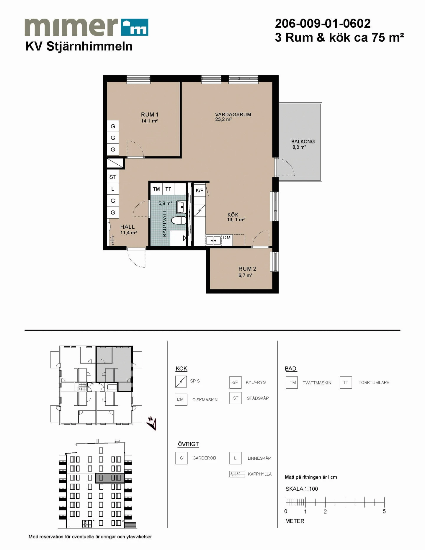 Planritning, Polstjärnegatan 25 B