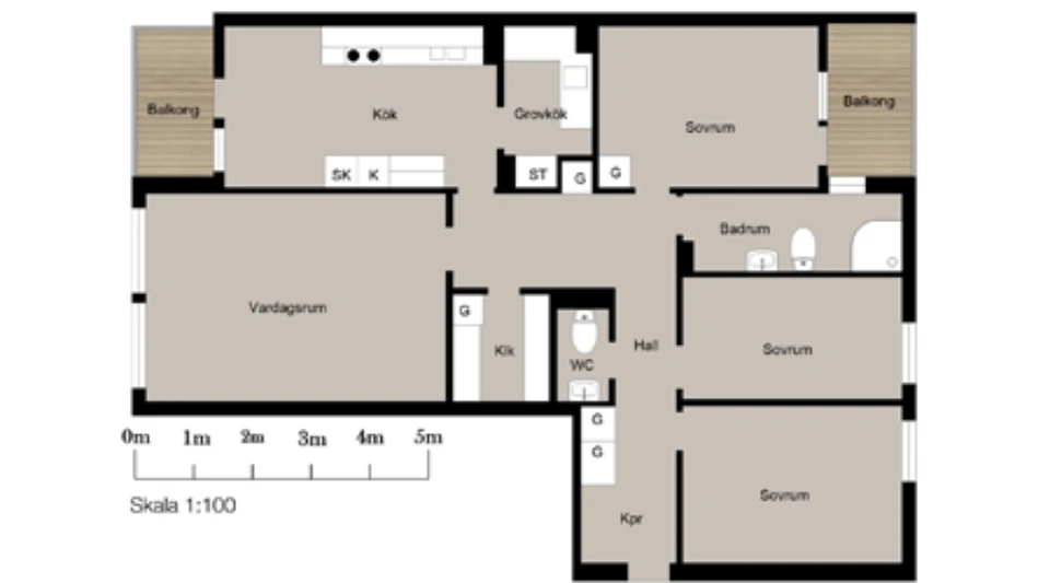 Planritning, Nackstavägen 22A