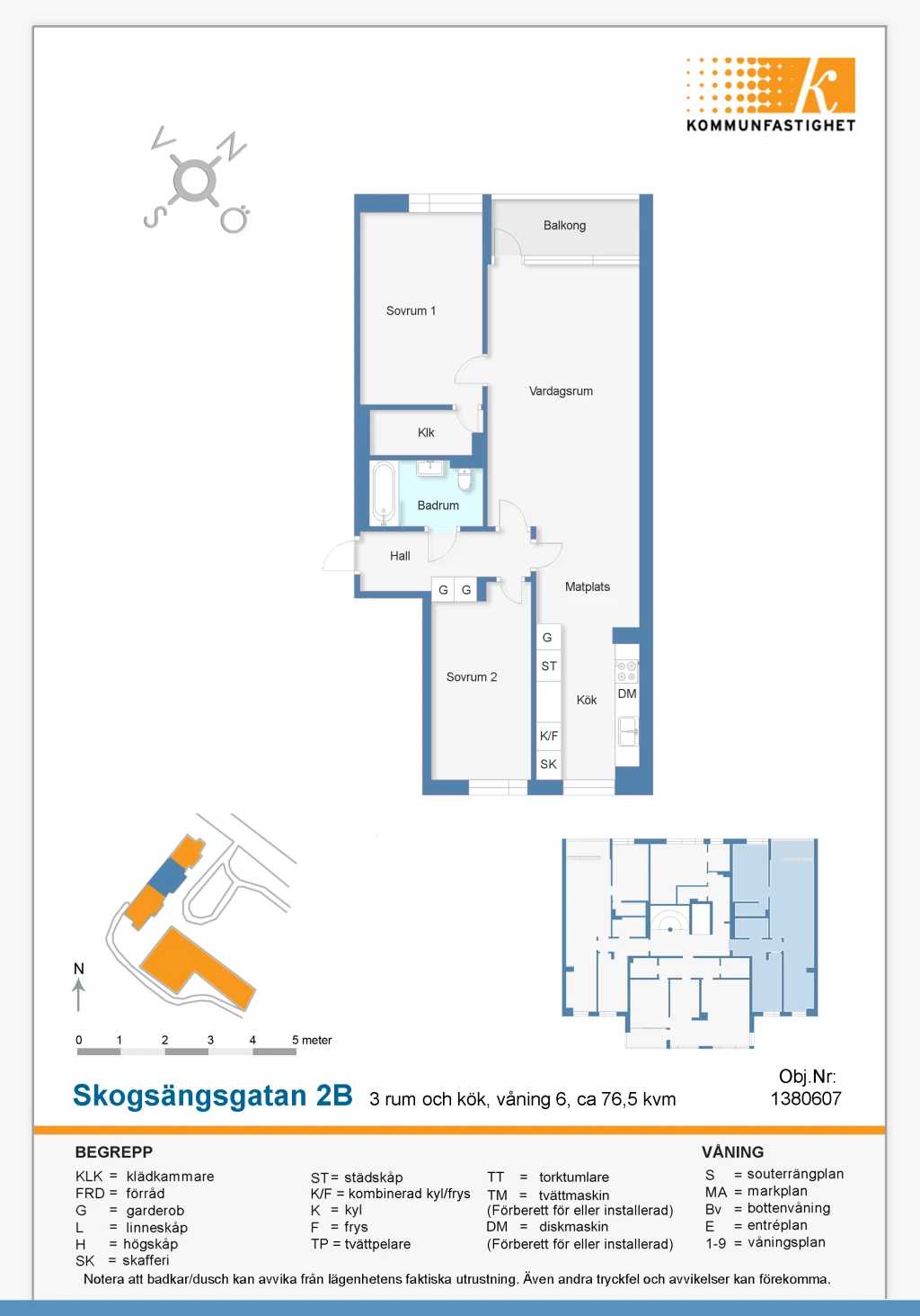 Planritning, Skogsängsgatan 2 B