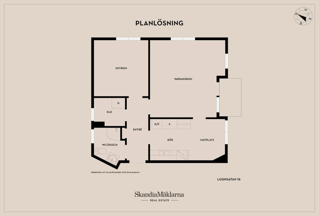 Planritning, Lugngatan 16
