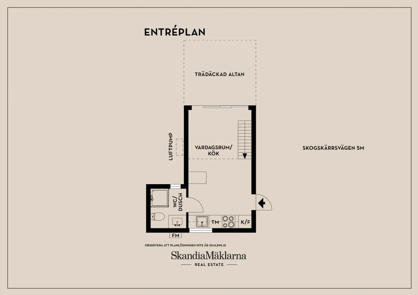 Planritning, Skogskärrsvägen 5M