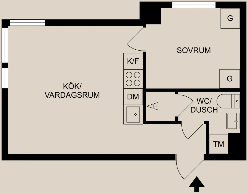 Planritning, Albrektsvägen 108A