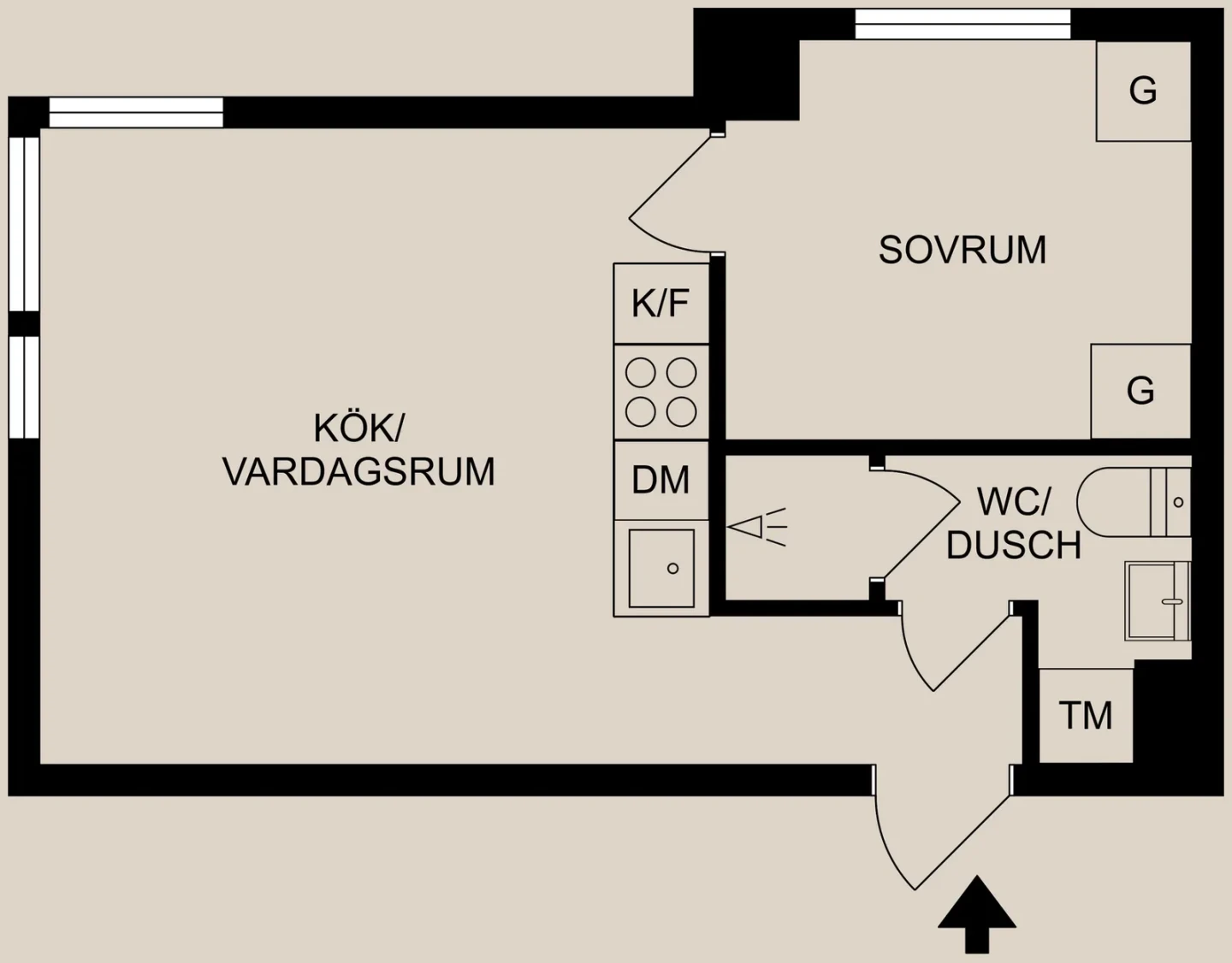 Planritning, Albrektsvägen 108A
