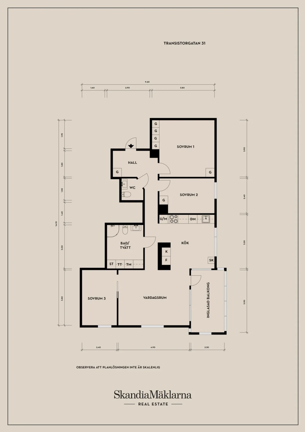 Planritning, Transistorgatan 31