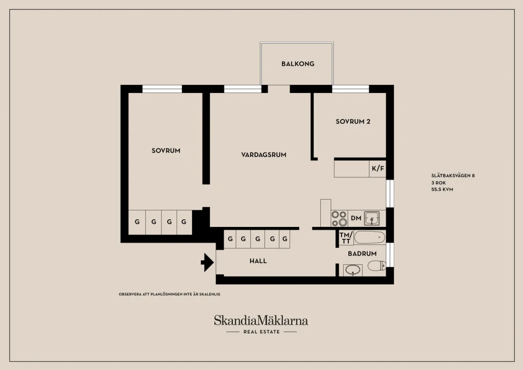 Planritning, Slätbaksvägen 8