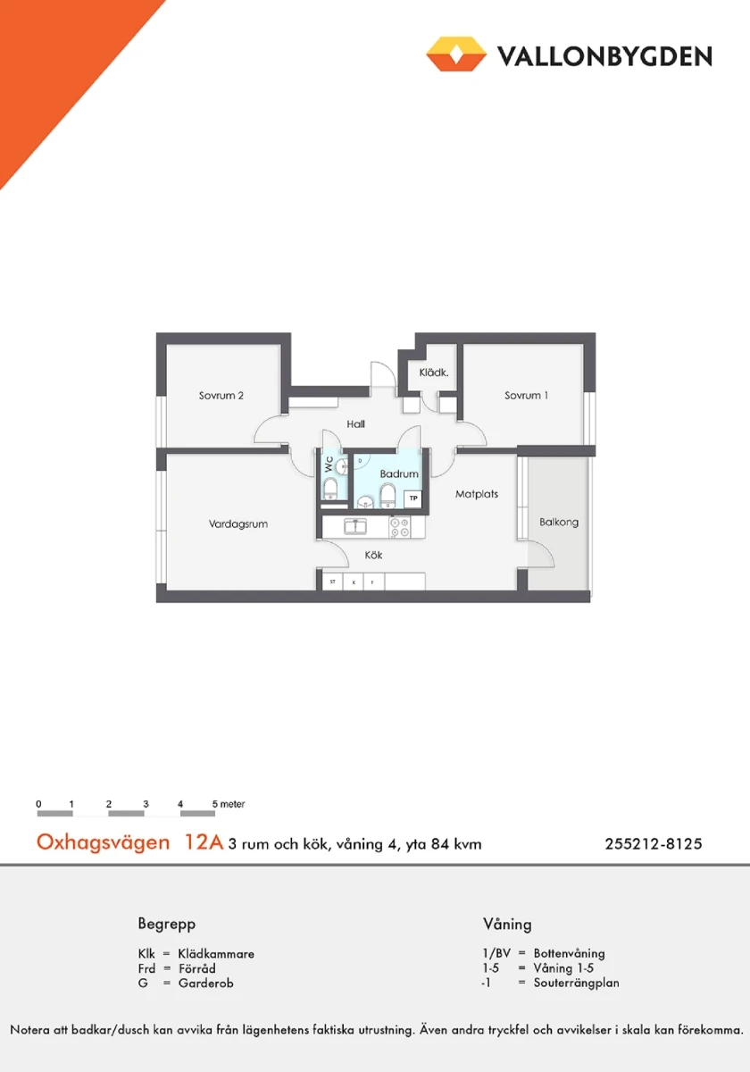 Planritning, Oxhagsvägen 12A