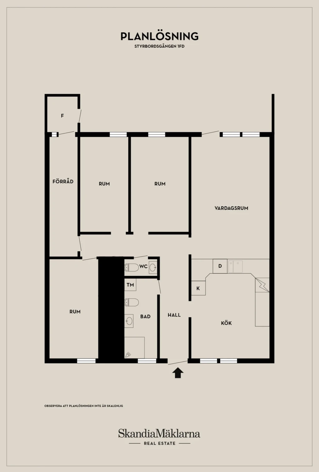 Planritning, Styrbordsgången 1FD