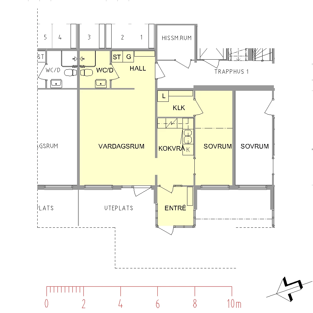 Planritning, Våglängdsgatan 105