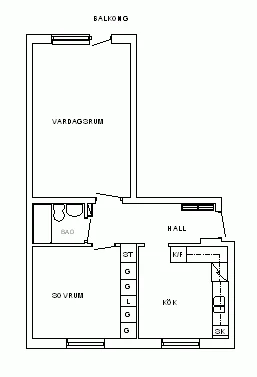 Planritning, Åsbäcksgatan 38 A