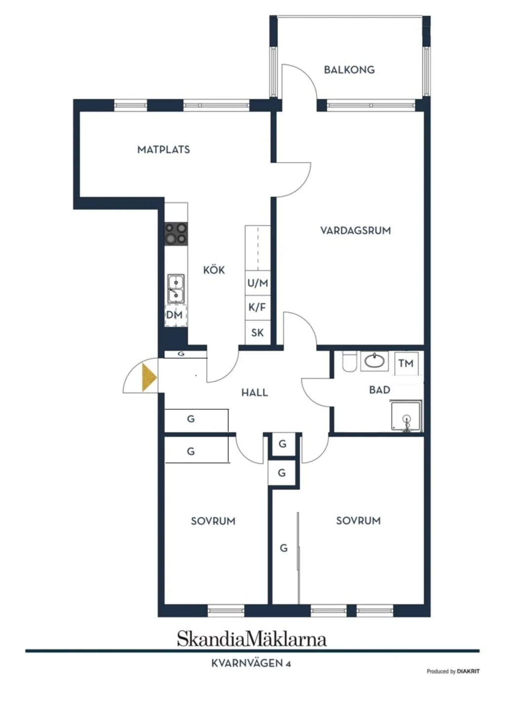 Planritning, Kvarnvägen 32