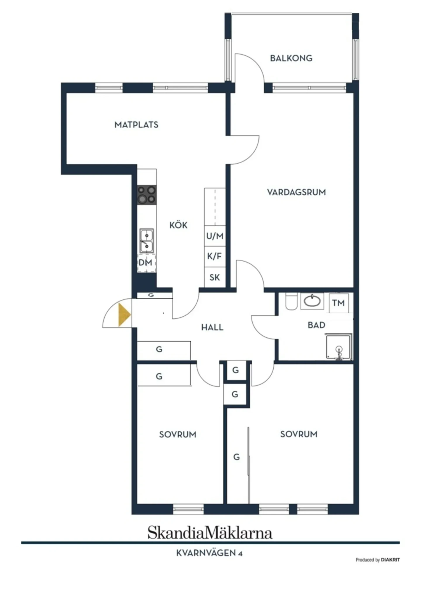Planritning, Kvarnvägen 32