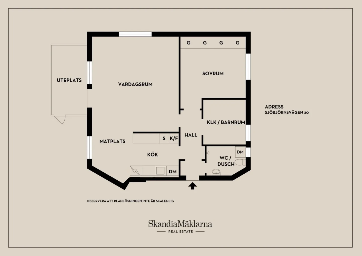 Planritning, Sjöbjörnsvägen 20