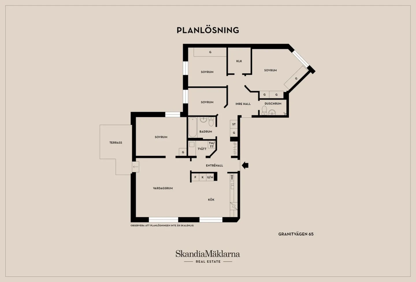 Planritning, Granitvägen 65