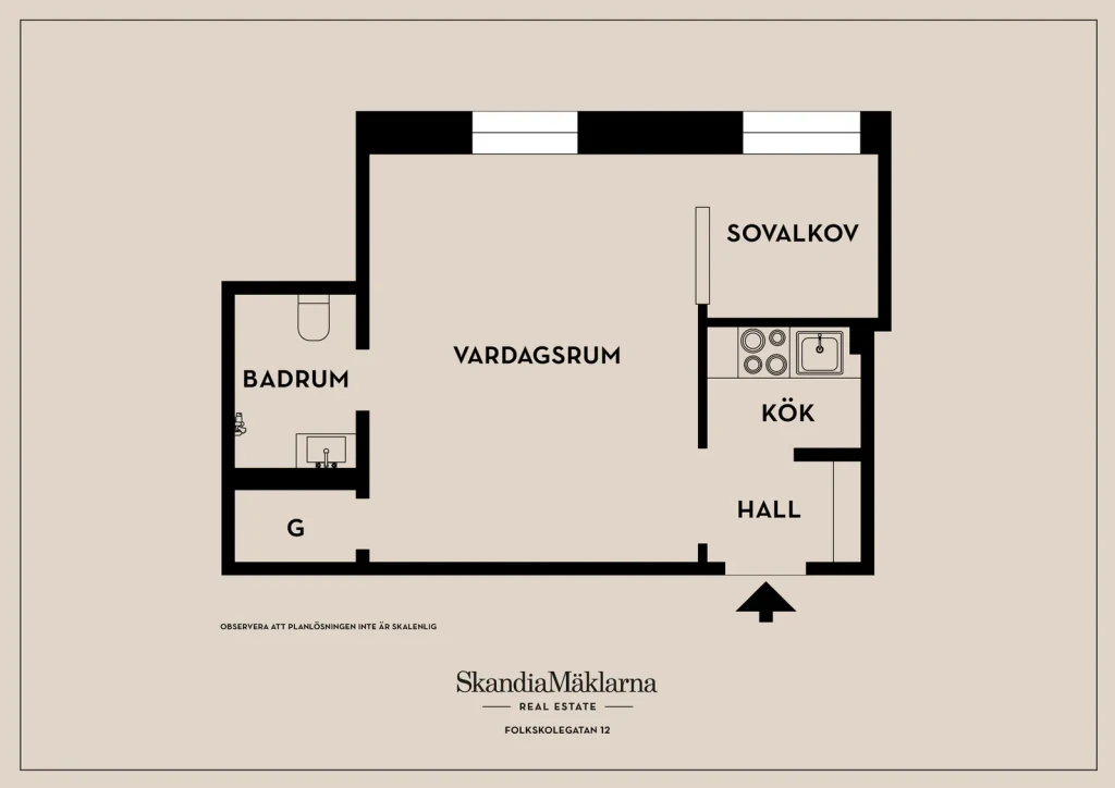 Planritning, Folkskolegatan 12