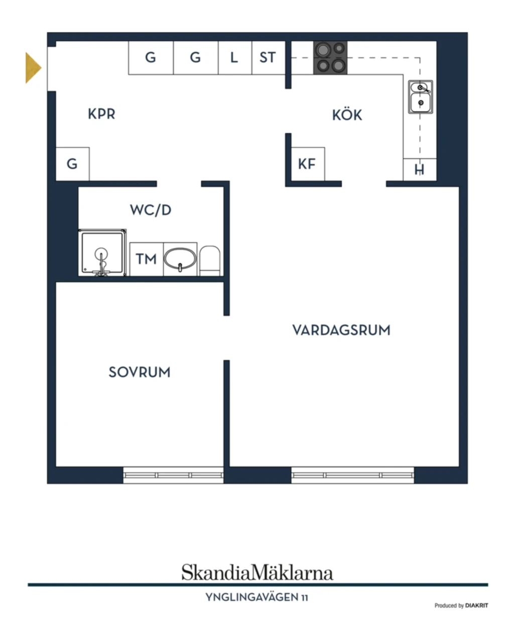 Planritning, Ynglingavägen 11