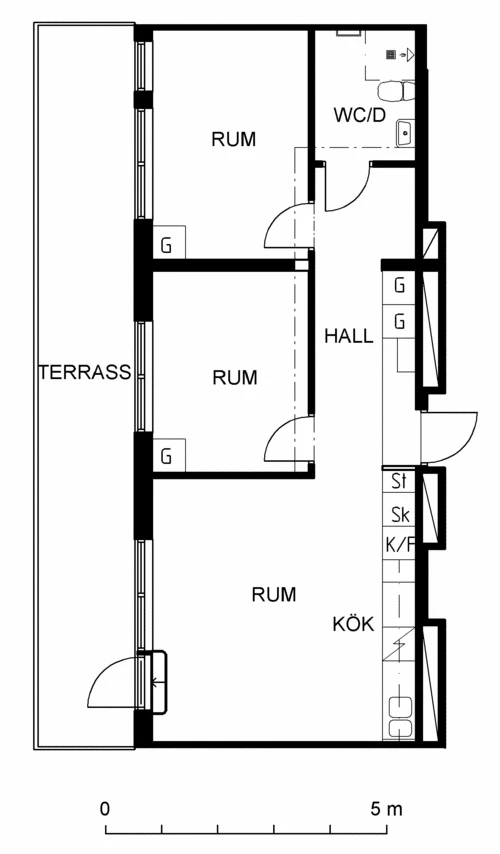 Planritning, Lindholmsallén 39