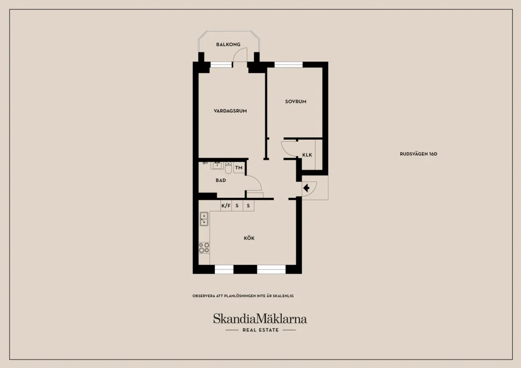 Planritning, Rudsvägen 16B