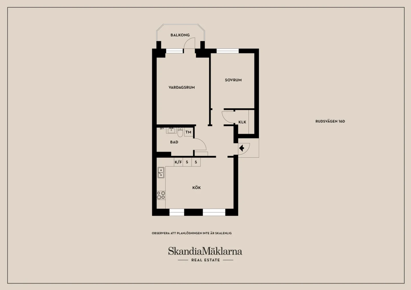 Planritning, Rudsvägen 16B