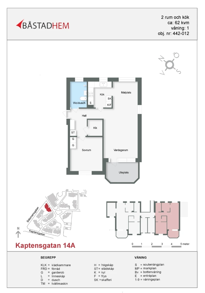 Planritning, Kaptensgatan 14A