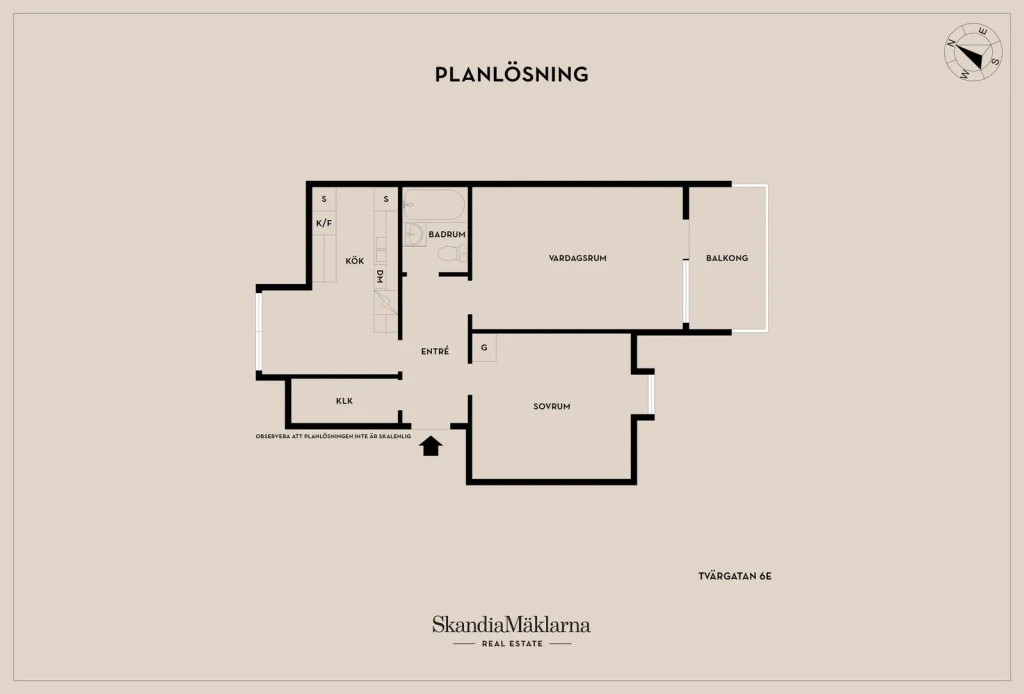 Planritning, Tvärgatan 6E