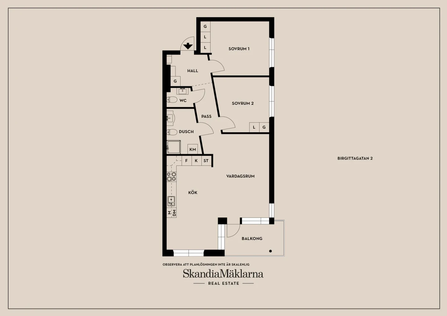 Planritning, Birgittagatan 2