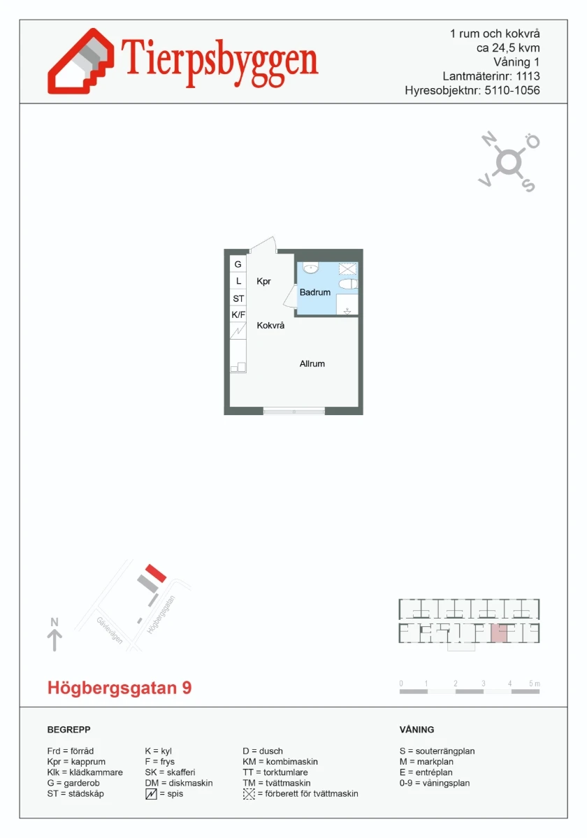Planritning, Högbergsgatan 9