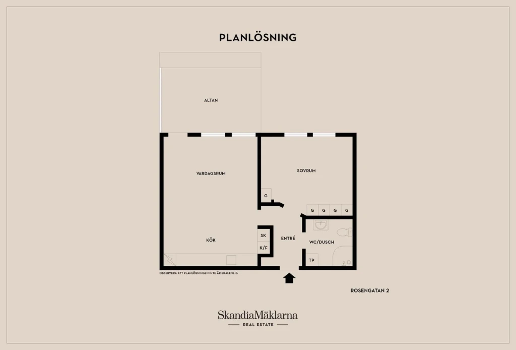 Planritning, Rosengatan 2