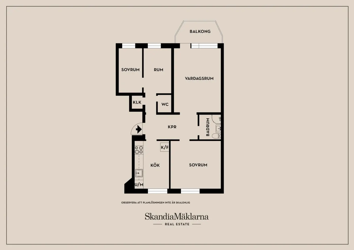 Bostadsrätt med 4 rum på Nordlinds väg 96C i Malmö