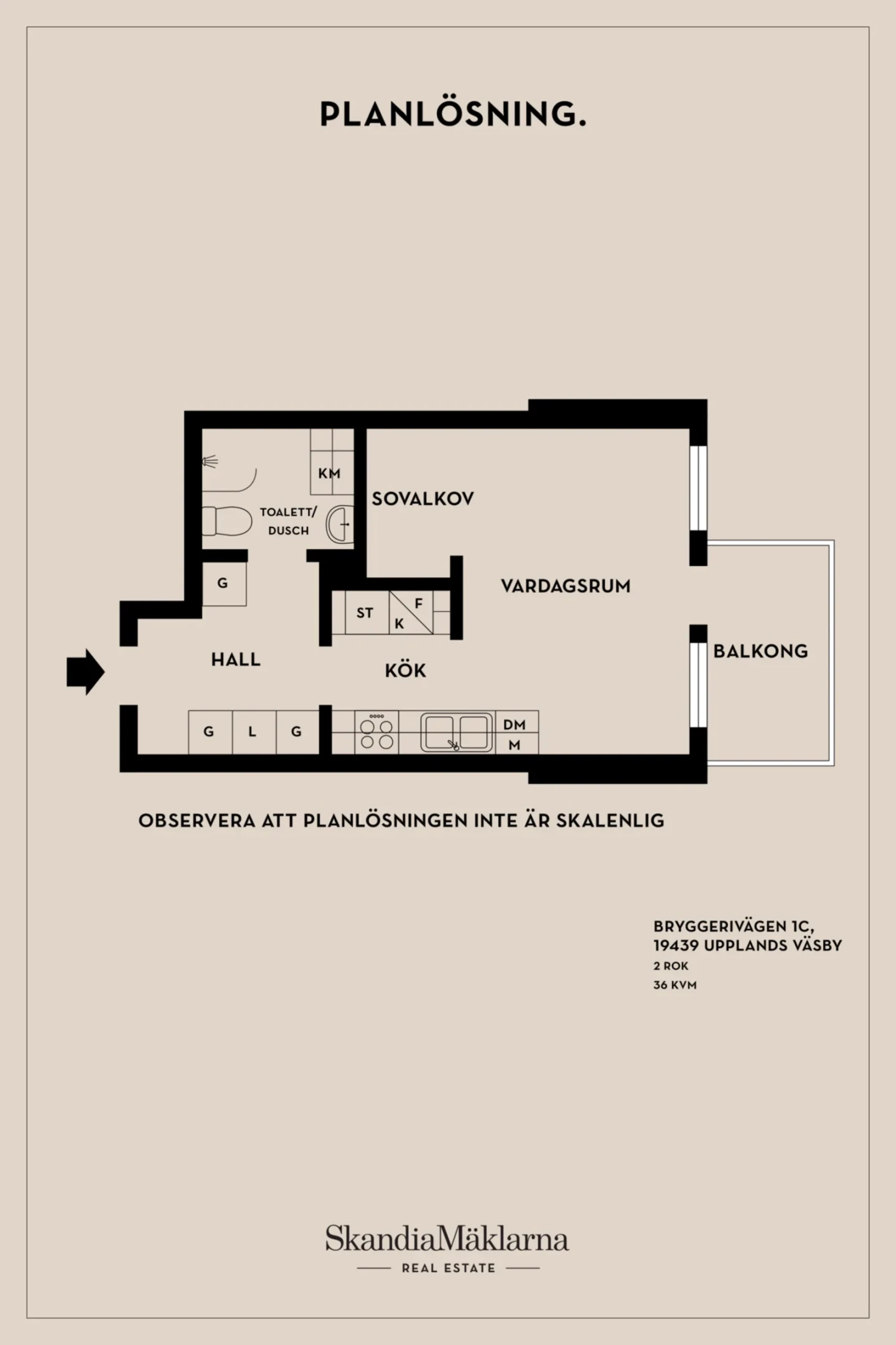 Planritning, Bryggerivägen 1C
