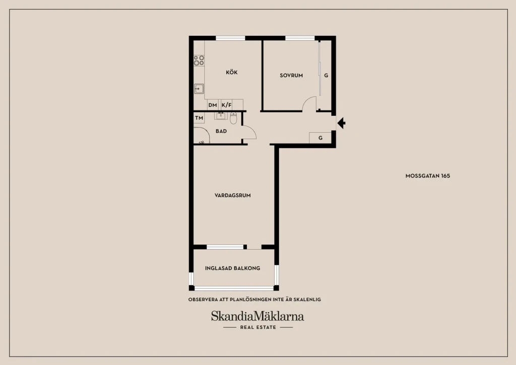 Planritning, Mossgatan 165 1203