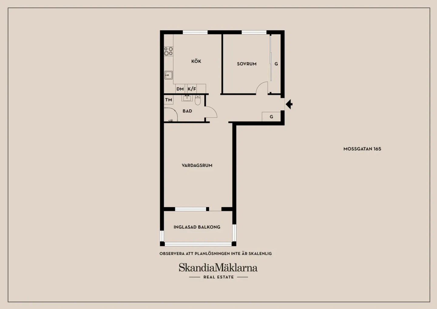 Planritning, Mossgatan 165 1203