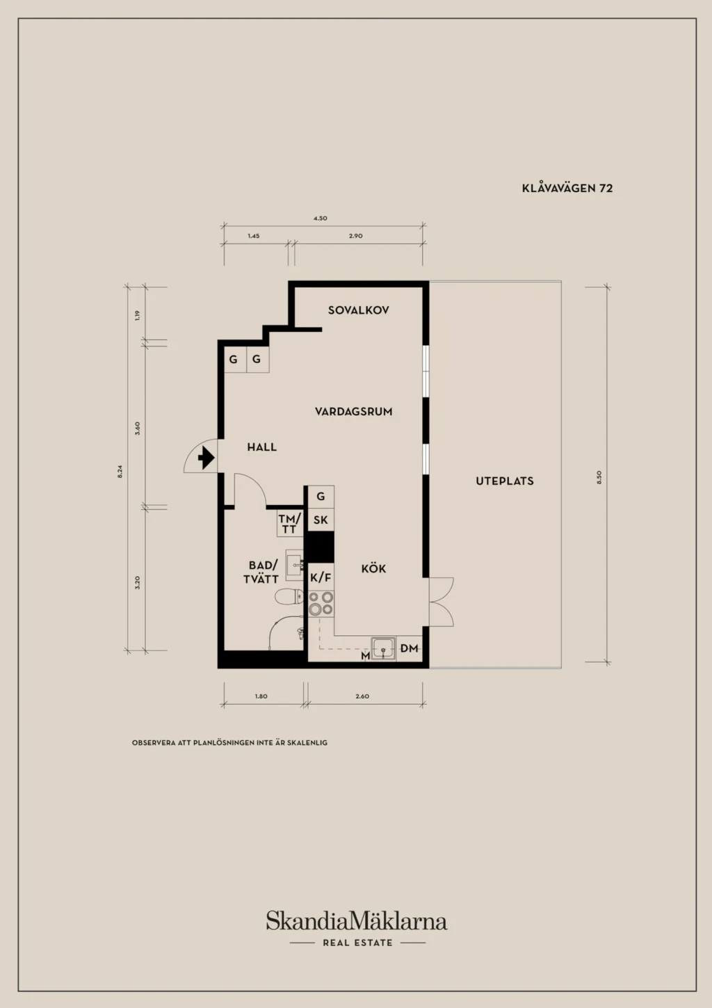 Planritning, Klåvavägen 72